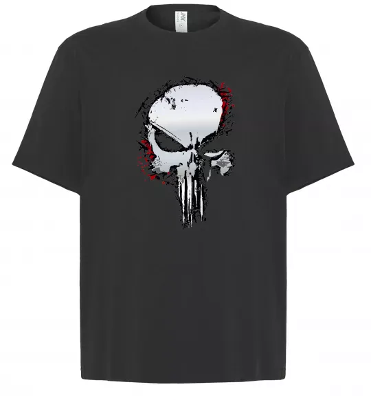 Футболка Оверсайз Punisher silver Черный фото