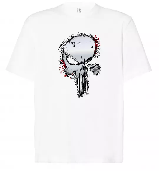 Футболка Оверсайз Punisher silver Белый фото