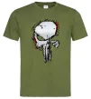 Мужская футболка Punisher silver Оливковый фото