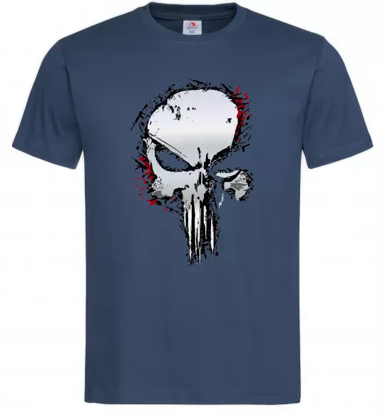 Мужская футболка Punisher silver Темно-синий фото