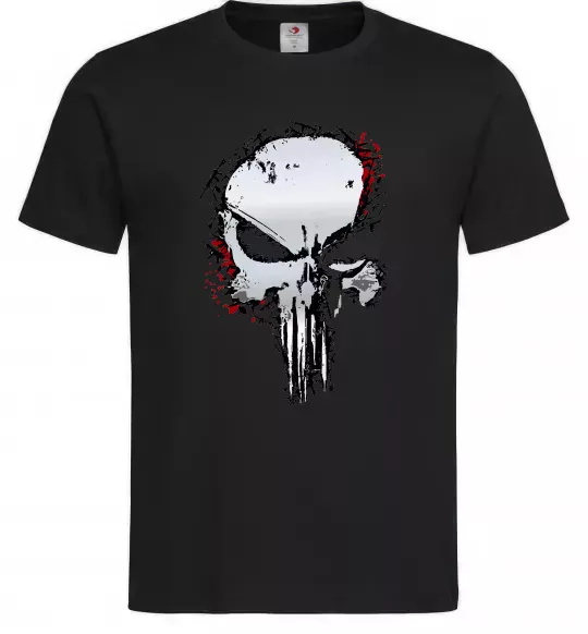Мужская футболка Punisher silver Черный фото