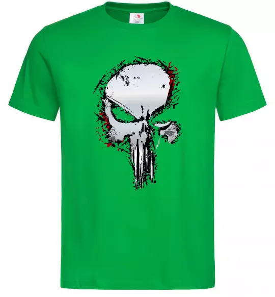 Мужская футболка Punisher silver Зеленый фото