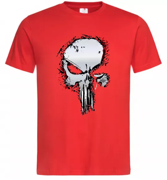 Мужская футболка Punisher silver Красный фото