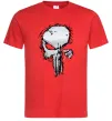 Мужская футболка Punisher silver Красный фото