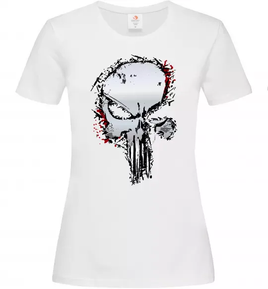 Женская футболка Punisher silver Белый фото