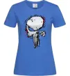 Женская футболка Punisher silver Ярко-синий фото