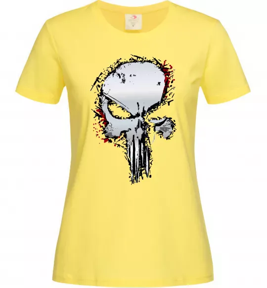 Женская футболка Punisher silver Лимонный фото