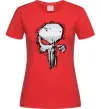 Женская футболка Punisher silver Красный фото