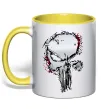 Чашка с цветной ручкой Punisher silver Солнечно желтый фото
