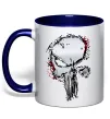 Чашка с цветной ручкой Punisher silver Глубокий темно-синий фото