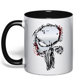 Чашка з кольоровою ручкою Punisher silver
