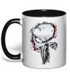 Чашка с цветной ручкой Punisher silver Черный фото