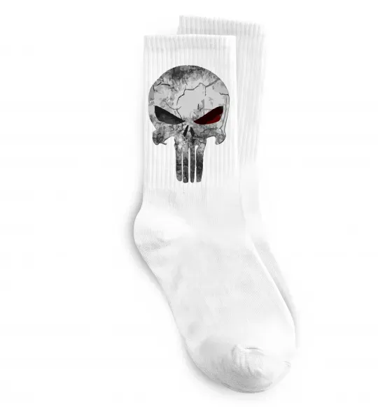 Носки Punisher red eye Белый фото