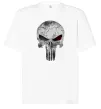 Футболка Оверсайз Punisher red eye Білий фото