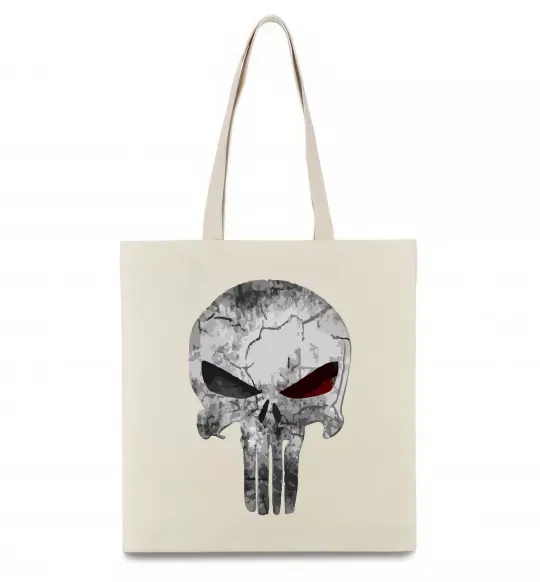 Эко-сумка Punisher red eye Бежевый фото