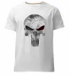 Мужская премиум футболка Punisher red eye Белый фото