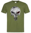 Мужская футболка Punisher red eye Оливковый фото