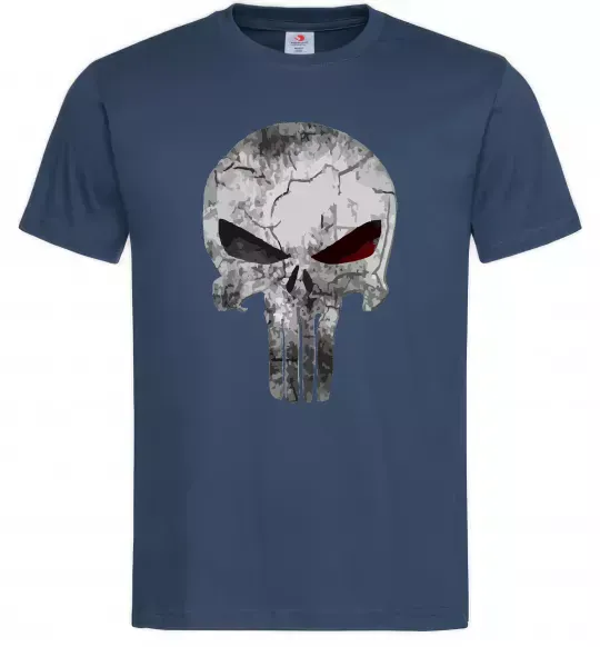 Мужская футболка Punisher red eye Темно-синий фото