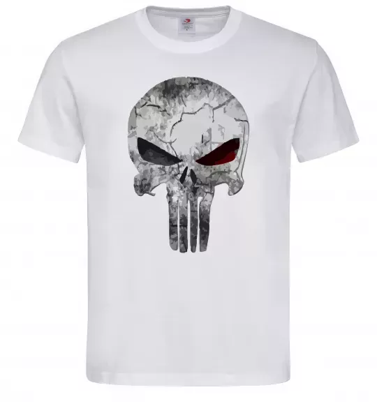 Мужская футболка Punisher red eye Белый фото