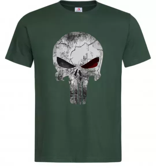 Мужская футболка Punisher red eye Темно-зеленый фото