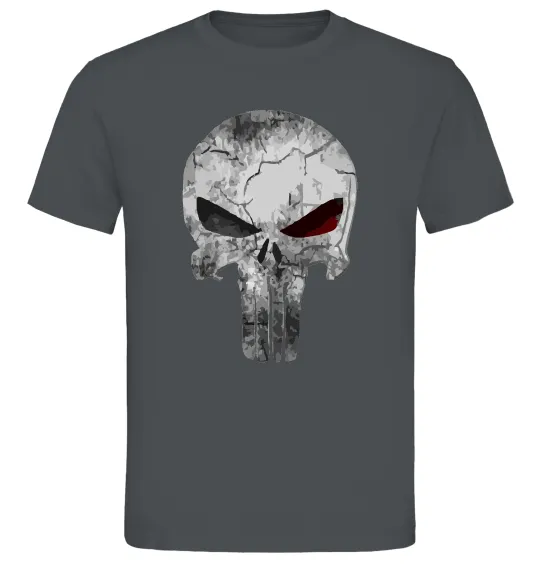 Мужская футболка Punisher red eye Графит фото