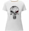 Женская премиум футболка Punisher red eye Белый фото