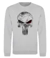 Свитшот Punisher red eye Серый меланж фото