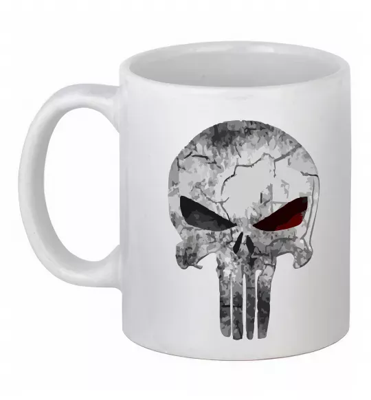 Чашка керамическая Punisher red eye Белый фото