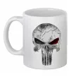 Чашка керамическая Punisher red eye Белый фото