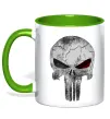 Чашка с цветной ручкой Punisher red eye Зеленый фото
