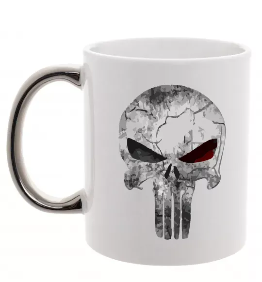 Чашка с цветной ручкой Punisher red eye Серебро фото