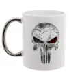 Чашка с цветной ручкой Punisher red eye Серебро фото