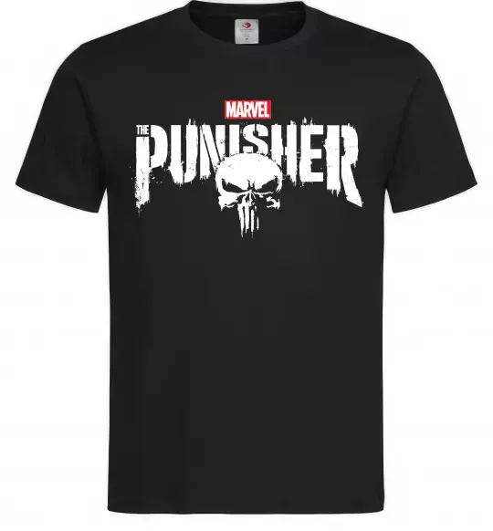 Чоловіча футболка Punisher marvel Чорний фото