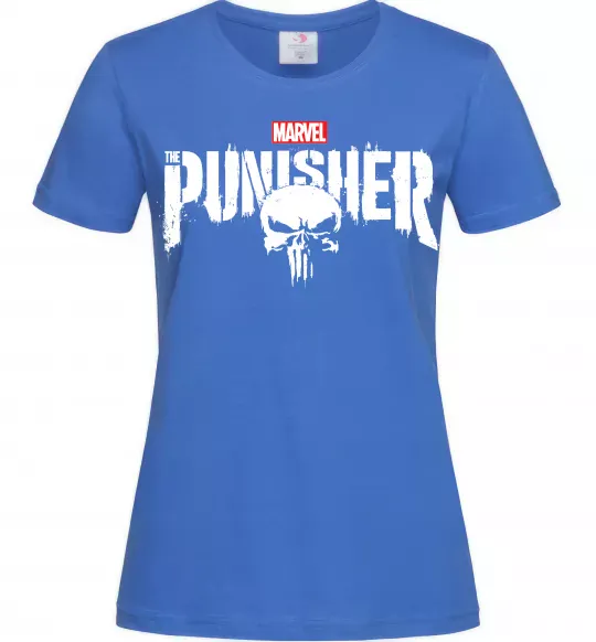 Женская футболка Punisher marvel Ярко-синий фото