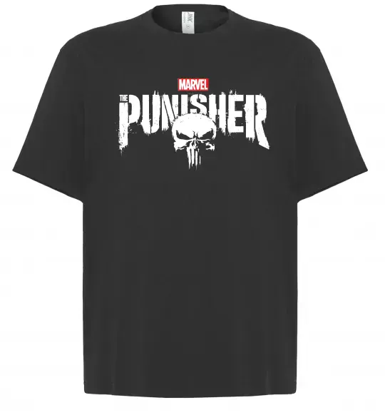 Футболка Оверсайз Punisher marvel Черный фото
