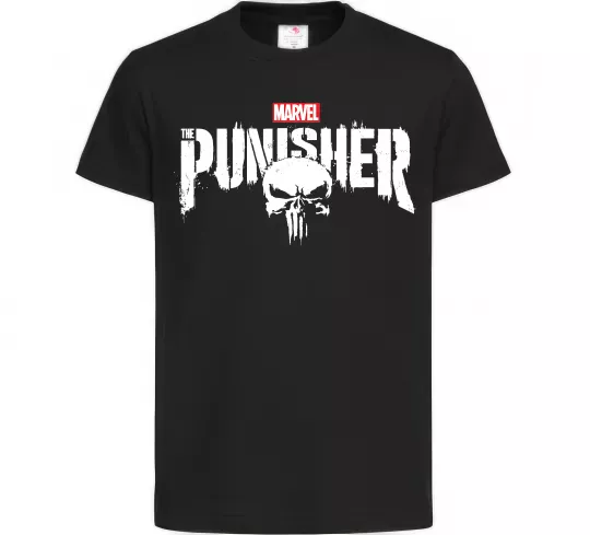 Детская футболка Punisher marvel Черный фото