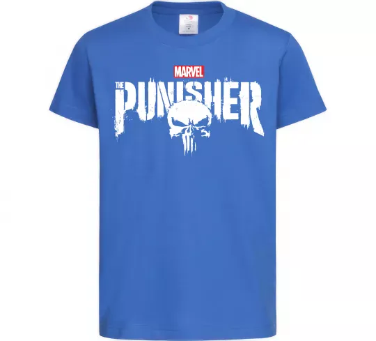Детская футболка Punisher marvel Ярко-синий фото