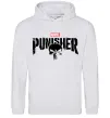 Мужская толстовка (худи) Punisher marvel Серый меланж фото