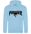 Чоловіча толстовка (худі) Punisher marvel Блакитний фото