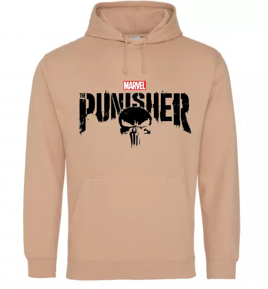 Женская толстовка (худи) Punisher marvel Песочный фото