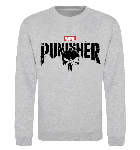 Свитшот Punisher marvel Серый меланж фото
