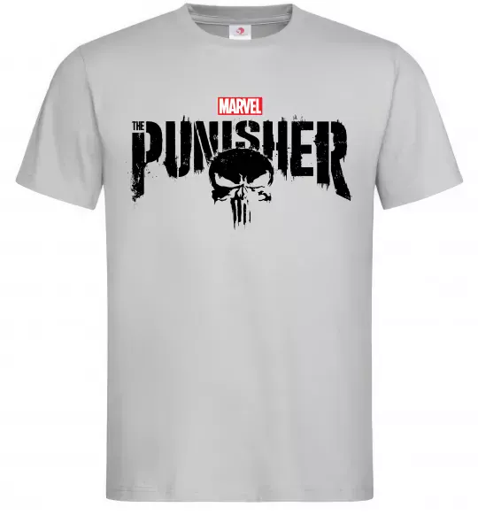 Чоловіча футболка Punisher marvel Сірий фото
