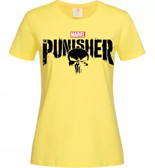 Женская футболка Punisher marvel Лимонный фото