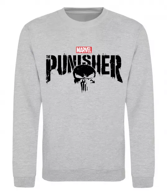 Свитшот Punisher marvel Серый меланж фото