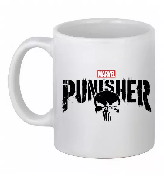 Чашка керамическая Punisher marvel Белый фото