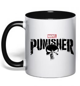 Чашка с цветной ручкой Punisher marvel