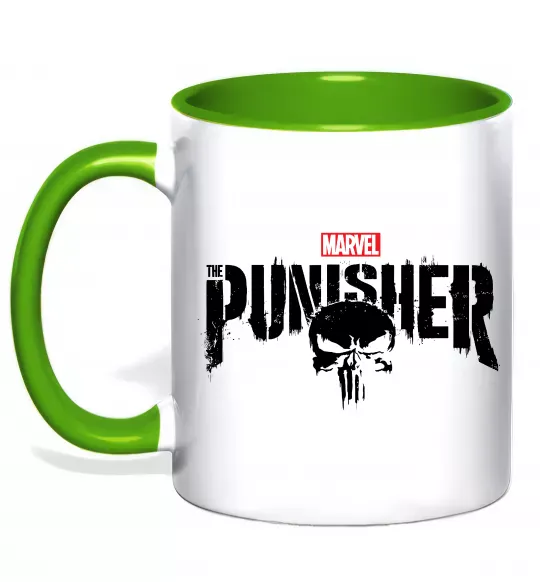 Чашка с цветной ручкой Punisher marvel Зеленый фото