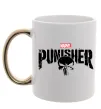 Чашка с цветной ручкой Punisher marvel Золото фото