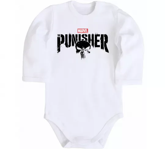 Дитячий бодік Punisher marvel Білий фото