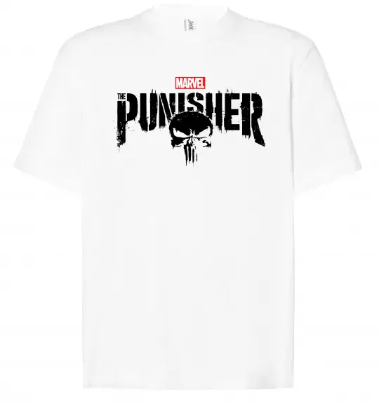 Футболка Оверсайз Punisher marvel Белый фото